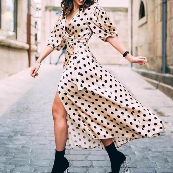 GORGEOUS ZARA NWT Polka Dot Dress - Picture 6 of 8